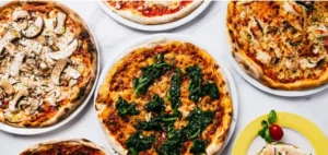 Udvalg af pizzaer til bryllup fra Pizza Foodtruck
